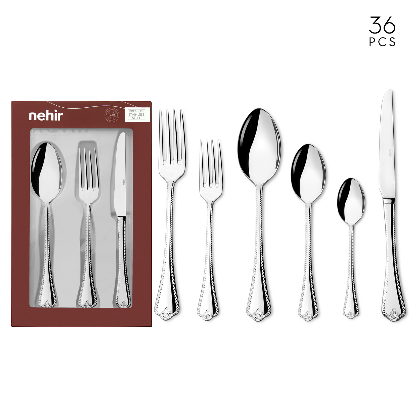 Fulya 36 Piece Cutlery Set