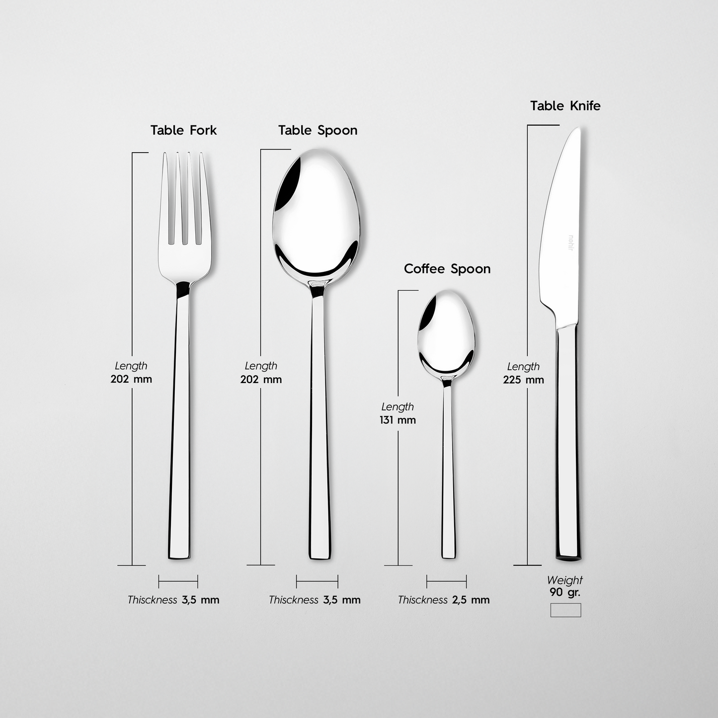 Dalyan 16-Piece Cutlery Set