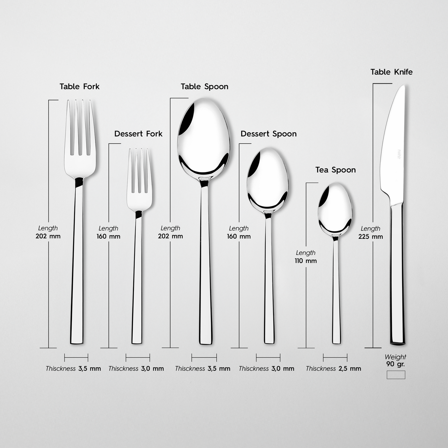 Dalyan 36 Piece Cutlery Set