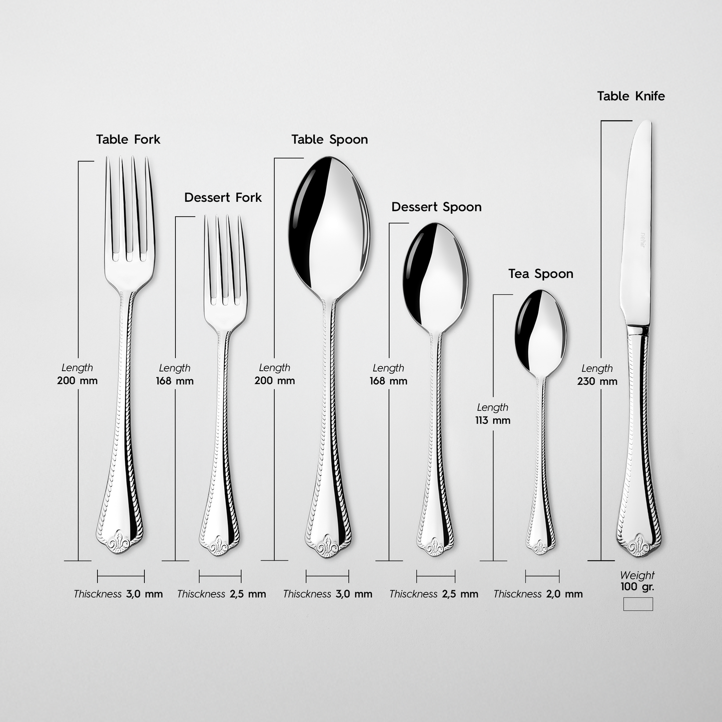 Fulya 36 Piece Cutlery Set